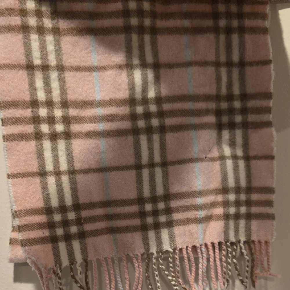 Burberry Pink and Brown Cashmere Scarf